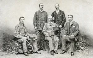 Members of Sir Henry Morton Stanley's Emin Pasha Relief Expedition, 1890 (wood Members of Sir Henry Morton Stanley's Emin Pasha Relief Expedition, 1890 (wood
