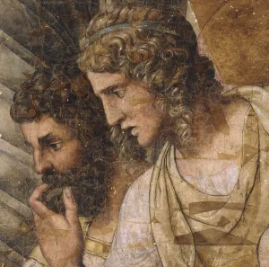 Two Men, Bust Length, Looking Down: a Cartoon for a Tapestry, (black chalk Two Men, Bust Length, Looking Down: a Cartoon for a Tapestry, (black chalk