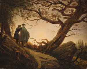 Two Men in the Consideration of the Moon; Zwei Manner in Betrachtung des Mondes, c Two Men in the Consideration of the Moon; Zwei Manner in Betrachtung des Mondes, c