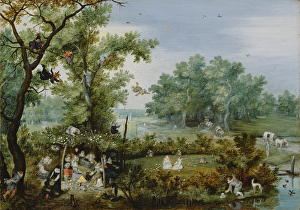 Merry Company in an Arbor, 1615 (oil on panel) Merry Company in an Arbor, 1615 (oil on panel)