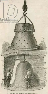 Method of making the bell mould for the bells for the new Palace of Westminster (engraving) Method of making the bell mould for the bells for the new Palace of Westminster (engraving)