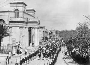 Military Parade, Saint-Louis, Senegal, c.1900 (b/w photo) Military Parade, Saint-Louis, Senegal, c.1900 (b/w photo)