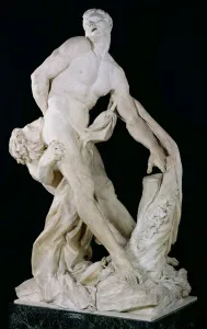Milo of Croton Attacked by a Lion, 1672-82 (marble) Milo of Croton Attacked by a Lion, 1672-82 (marble)