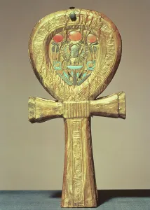 Mirror case in the form of an ankh, from the tomb of Tutankhamun (c Mirror case in the form of an ankh, from the tomb of Tutankhamun (c