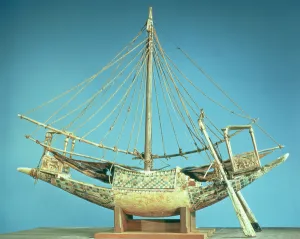 Model of one of the pharaoh's boats, from the tomb of Tutankhamun (c Model of one of the pharaoh's boats, from the tomb of Tutankhamun (c