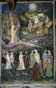 Month of June: dance of ladies and horsemen. c.1535 (fresco) Month of June: dance of ladies and horsemen. c.1535 (fresco)