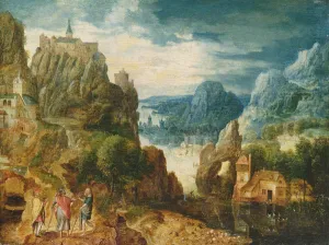 Mountainous Landscape with the Road to Emmaus, 1597 (oil on panel) Mountainous Landscape with the Road to Emmaus, 1597 (oil on panel)