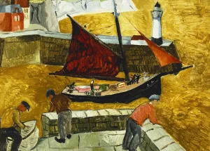 Mousehole, Cornwall, 1928 (oil on board laid down on panel) Mousehole, Cornwall, 1928 (oil on board laid down on panel)