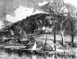 Mr Ruskin's Home, Brantwood, 1881 (engraving) Mr Ruskin's Home, Brantwood, 1881 (engraving)
