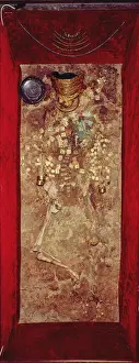 Mummy with gold crown and grave goods (mixed media) Mummy with gold crown and grave goods (mixed media)