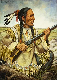 (Na-Pay-Shure) Red Hand, 1862 (oil on canvas) (Na-Pay-Shure) Red Hand, 1862 (oil on canvas)