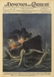 A naval episode of the Spanish War (Colour Litho) A naval episode of the Spanish War (Colour Litho)
