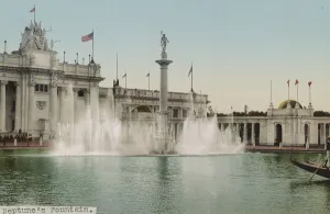 Neptune's fountain, Trans-Mississippi Exposition, 1898 (photomechanical print) Neptune's fountain, Trans-Mississippi Exposition, 1898 (photomechanical print)