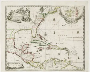 A New Map of the English Plantations in America, 1673 (coloured engraving) A New Map of the English Plantations in America, 1673 (coloured engraving)
