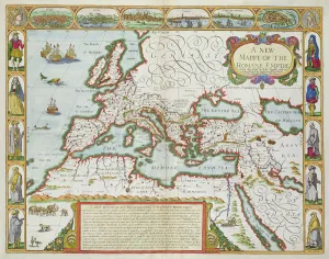 A New Map of the Roman Empire, from A Prospect of the Most Famous Parts of the World, pub A New Map of the Roman Empire, from A Prospect of the Most Famous Parts of the World, pub