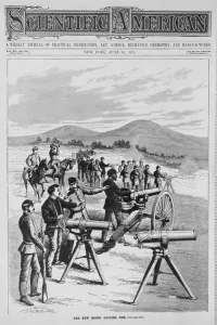 The new model Gatling Gun, from Scientific American, 14th June 1879 The new model Gatling Gun, from Scientific American, 14th June 1879