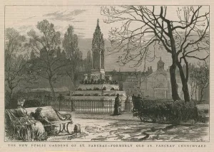 The new public gardens of St Pancras (engraving) The new public gardens of St Pancras (engraving)