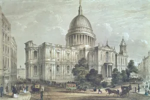 North East view of St. Paul's Cathedral, c.1850 (litho) North East view of St. Paul's Cathedral, c.1850 (litho)