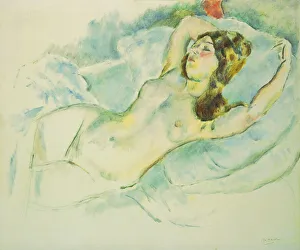Nude Woman Reclining; Femme Nue Allongee, 1920-1925 (oil and charcoal on canvas) Nude Woman Reclining; Femme Nue Allongee, 1920-1925 (oil and charcoal on canvas)