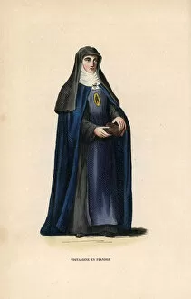 Abbot Tiron Collection: Nun of the Order of the Visitation of Holy Mary in Flandres. Visitandine en Flandre