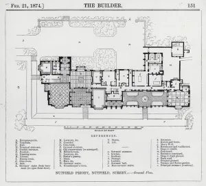 Nutfield Priory, Nutfield, Surrey (engraving) Nutfield Priory, Nutfield, Surrey (engraving)