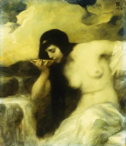 A Nymph Drinking at a Spring, 1907 (oil on canvas) A Nymph Drinking at a Spring, 1907 (oil on canvas)