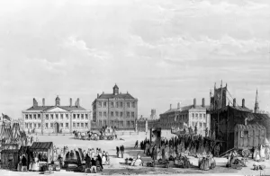 Old Liverpool Infirmary and Alms-Houses, with John Cookes circus in the foreground, c Old Liverpool Infirmary and Alms-Houses, with John Cookes circus in the foreground, c