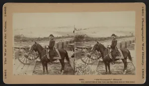 'Old Tecumseh', General Sherman, on the Union line near Atlanta, 1864 (b/w photo) 'Old Tecumseh', General Sherman, on the Union line near Atlanta, 1864 (b/w photo)