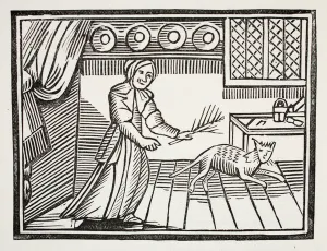 An old Woman whipping her Cat for Catching Mice on a Sunday An old Woman whipping her Cat for Catching Mice on a Sunday