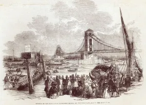 Opening of the Hungerford Suspension Bridge, from The Illustrated London News Opening of the Hungerford Suspension Bridge, from The Illustrated London News