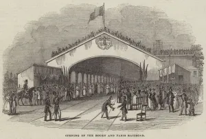 Opening of the Rouen and Paris Railroad (engraving) Opening of the Rouen and Paris Railroad (engraving)
