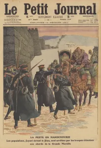 Outbreak of plague in Manchuria (colour litho) Outbreak of plague in Manchuria (colour litho)