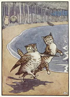 Cats Collection: The Owl And The Pussy-Cat (colour litho)