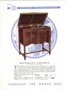 Page from Drage Gramophone catalogue (colour photo) Page from Drage Gramophone catalogue (colour photo)