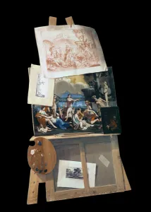 The Painter's easel, 1686 (oil on canvas) The Painter's easel, 1686 (oil on canvas)