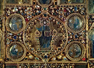 Altar Screen Collection: The Pala d Oro, detail of Christ in Majesty with the Evangelists
