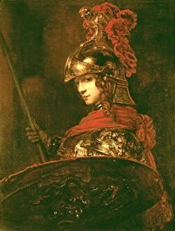 Images Dated 7th October 2016: Pallas Athena or, Armoured Figure, 1664-65 (oil on canvas)