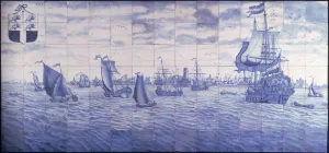 A Panoramic View of the Harbour of Rotterdam, c.1700 (ceramic) A Panoramic View of the Harbour of Rotterdam, c.1700 (ceramic)