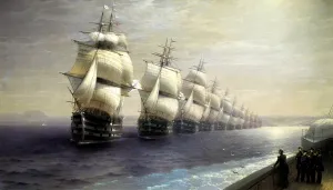 Parade of the Black Sea Fleet in 1849, 1886 (oil on canvas) Parade of the Black Sea Fleet in 1849, 1886 (oil on canvas)