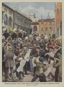 Patriotic demonstrations that took place in Italy at the announcement of the ultimatum to Turkey Patriotic demonstrations that took place in Italy at the announcement of the ultimatum to Turkey