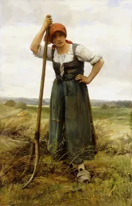 Peasant Woman Leaning on a Pitchfork, (oil on canvas) Peasant Woman Leaning on a Pitchfork, (oil on canvas)