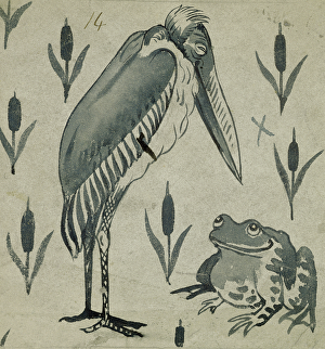 A Pelican and Frog in Conversation (w/c on paper) A Pelican and Frog in Conversation (w/c on paper)