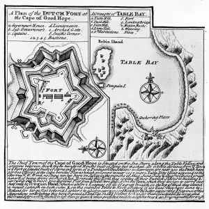A Plan of the Dutch Fort at the Cape of Good Hope and A Draught of Table Bay (engraving) A Plan of the Dutch Fort at the Cape of Good Hope and A Draught of Table Bay (engraving)