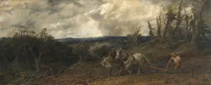 Ploughing in Stormy Weather, 1853 (oil on canvas) Ploughing in Stormy Weather, 1853 (oil on canvas)