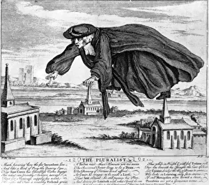 The Pluralist, print nade by Nathaniel Parr published by Edward Cooper, circa 1744 The Pluralist, print nade by Nathaniel Parr published by Edward Cooper, circa 1744