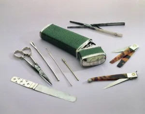 Pocket Etui, containing surgeon's instruments for minor operations (shagreen, silver Pocket Etui, containing surgeon's instruments for minor operations (shagreen, silver