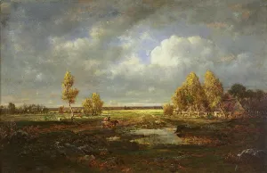 The Pond near the Road, Farm in Le Berry, c.1845-48 (oil on wood) The Pond near the Road, Farm in Le Berry, c.1845-48 (oil on wood)