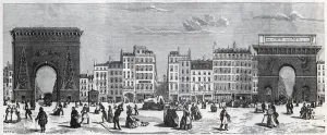 Porte Saint-Denis et rue faubourg Saint Denis - porte saint Martin et rue faubourg Porte Saint-Denis et rue faubourg Saint Denis - porte saint Martin et rue faubourg