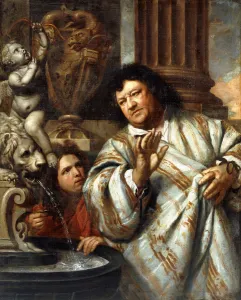 Portrait of Admiral Cornelius Tromp and an Attendant beside a Fountain (oil on canvas) Portrait of Admiral Cornelius Tromp and an Attendant beside a Fountain (oil on canvas)