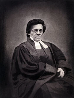 Albumine Print Collection: Portrait of Alphonse Monod, pastor of Swiss origin (1802-1856), 1850 (photo)